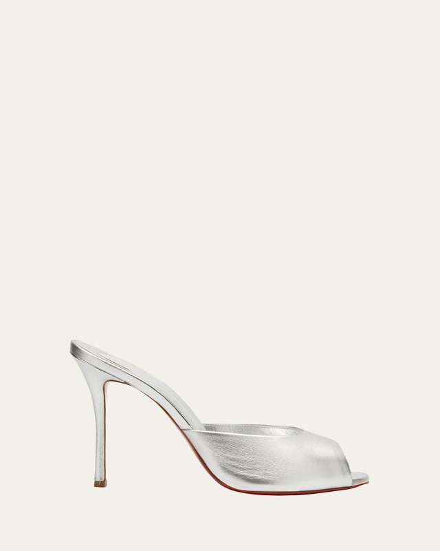 Me Dolly Metallic Red Sole Slide Sandals